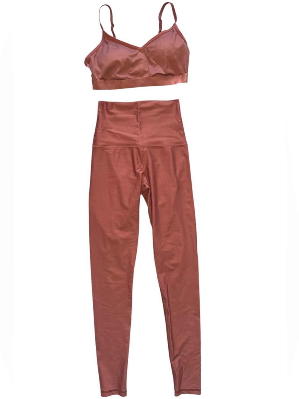 Aerie Offline Two-Piece Active Yoga Set in Rust Size:Small
